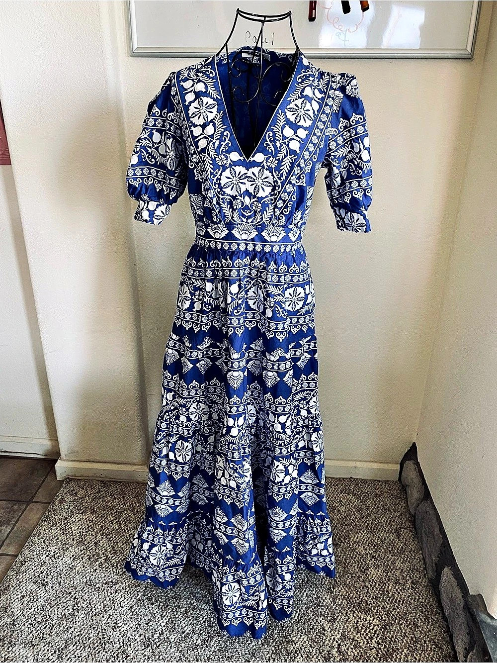 Boden Bella Puff sleeve Maxi dress